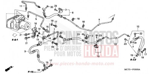 TUYAUTERIE FREIN ARRIERE (FJS600A3/A4/A5) FJS600A4 de 2004